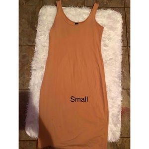 Basic skin tight nude dress